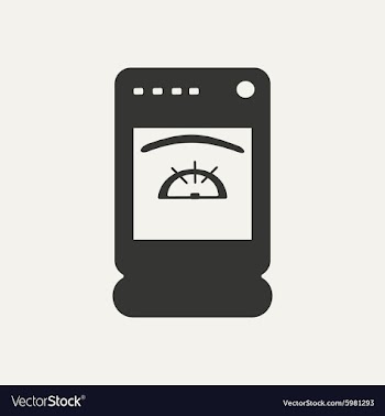 Flat in black and white mobile application cooker vector image