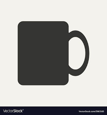 Flat in black and white mobile application cup vector image