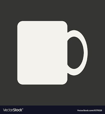 Flat in black and white mobile application cup vector image