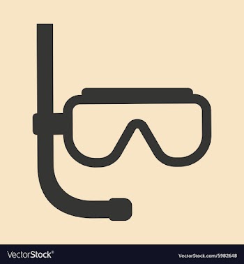 Flat in black and white mobile application diving vector image