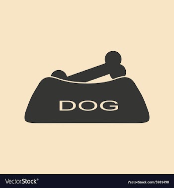 Flat in black and white mobile application dog vector image