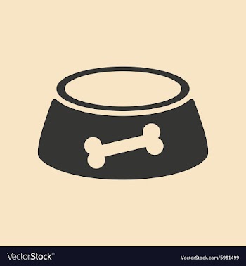 Flat in black and white mobile application dog vector image