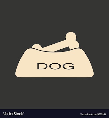 Flat in black and white mobile application dog vector image