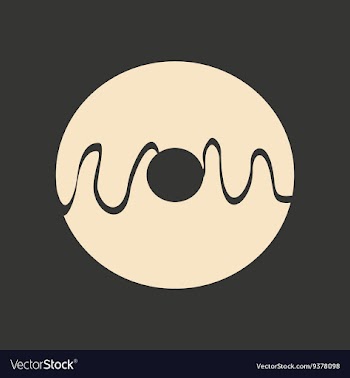 Flat in black and white mobile application donut vector image