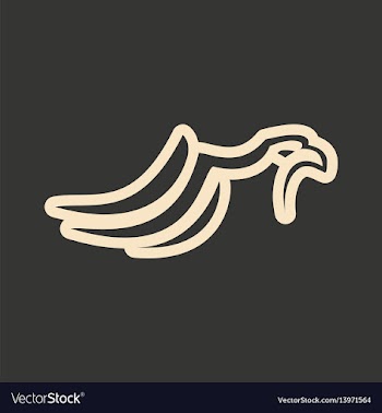 Flat in black and white mobile application eagle vector image