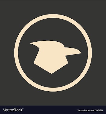 Flat in black and white mobile application eagle vector image