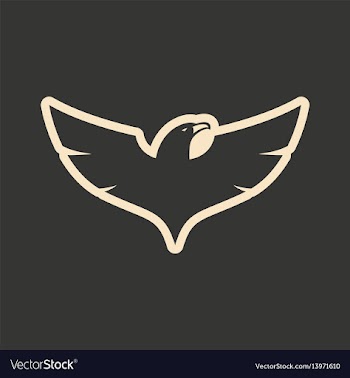 Flat in black and white mobile application eagle vector image