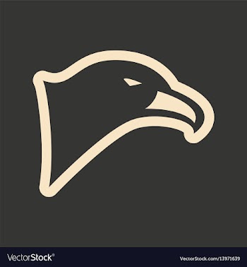Flat in black and white mobile application eagle vector image