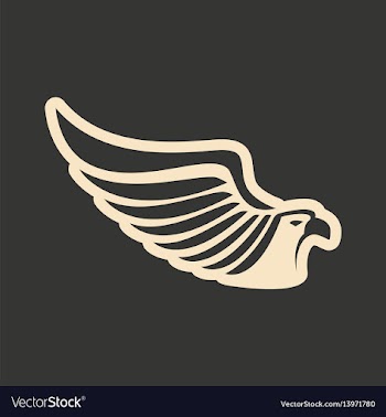 Flat in black and white mobile application eagle vector image