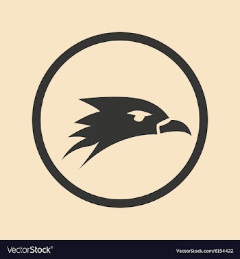 Flat in black and white mobile application eagle vector image