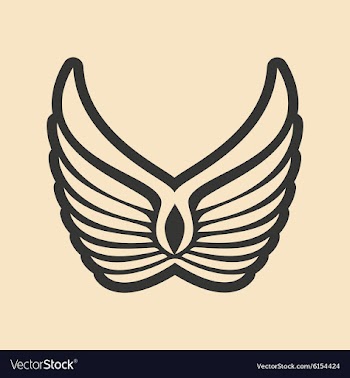 Flat in black and white mobile application eagle vector image