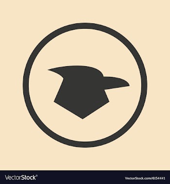 Flat in black and white mobile application eagle vector image