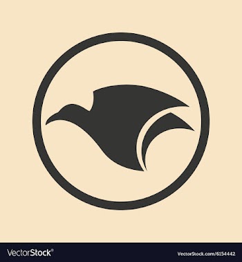 Flat in black and white mobile application eagle vector image