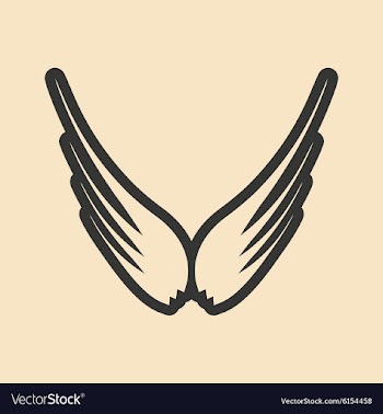 Flat in black and white mobile application eagle vector image