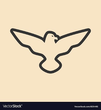 Flat in black and white mobile application eagle vector image