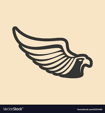 Flat in black and white mobile application eagle vector image