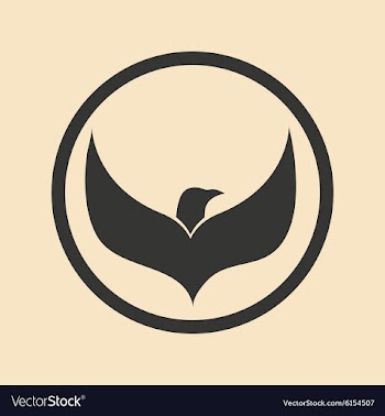 Flat in black and white mobile application eagle vector image