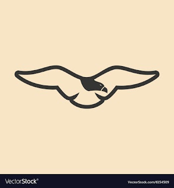 Flat in black and white mobile application Eagle vector image