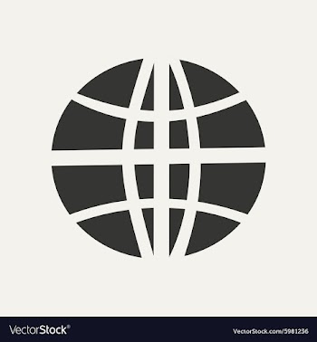 Flat in black and white mobile application earth vector image