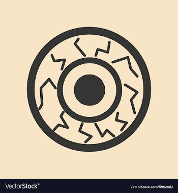 Flat in black and white mobile application eye vector image