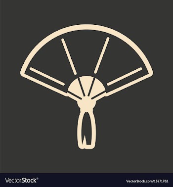 Flat in black and white mobile application fan vector image