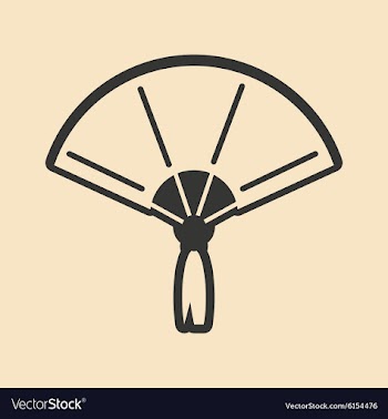Flat in black and white mobile application fan vector image