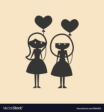 Flat in black and white mobile application female vector image