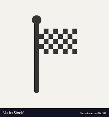 Flat in black and white mobile application finish vector image