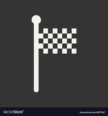 Flat in black and white mobile application finish vector image