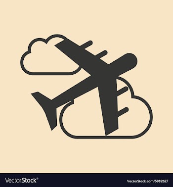 Flat in black and white mobile application flight vector image
