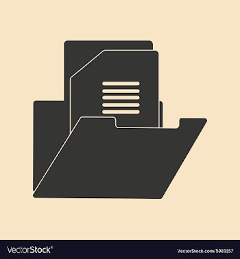 Flat in black and white mobile application folder vector image