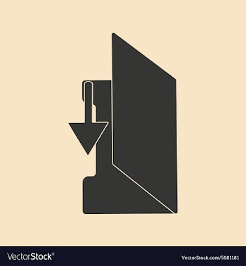 Flat in black and white mobile application folder vector image