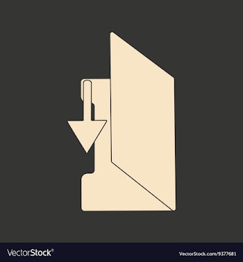 Flat in black and white mobile application folder vector image