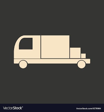 Flat in black and white mobile application freight vector image