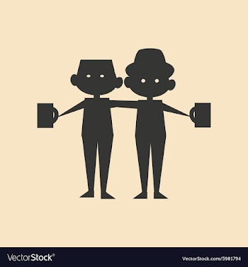 Flat in black and white mobile application friends vector image
