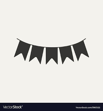 Flat in black and white mobile application garland vector image