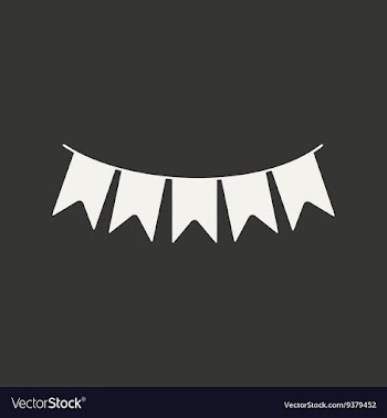 Flat in black and white mobile application garland vector image