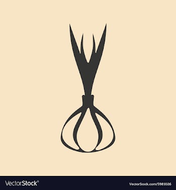 Flat in black and white mobile application garlic vector image