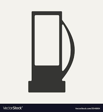 Flat in black and white mobile application gas vector image