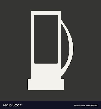 Flat in black and white mobile application gas vector image