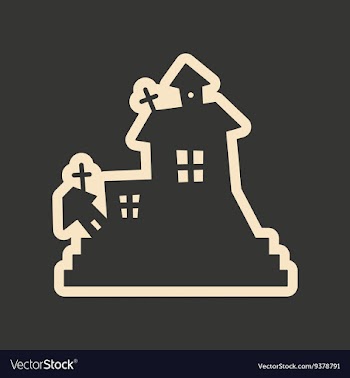 Flat in black and white mobile application ghost vector image