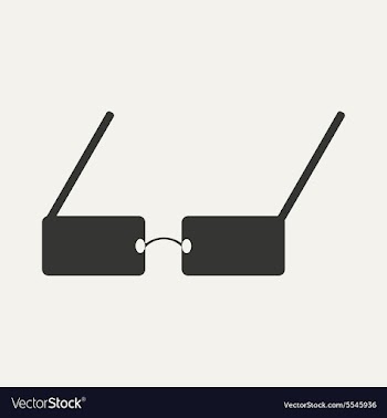 Flat in black and white mobile application glasses vector image