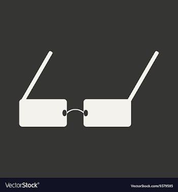 Flat in black and white mobile application glasses vector image