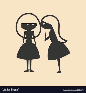 Flat in black and white mobile application gossip vector image