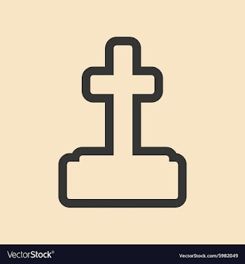 Flat in black and white mobile application grave vector image