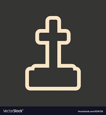 Flat in black and white mobile application grave vector image