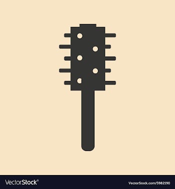 Flat in black and white mobile application hair vector image