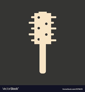 Flat in black and white mobile application hair vector image