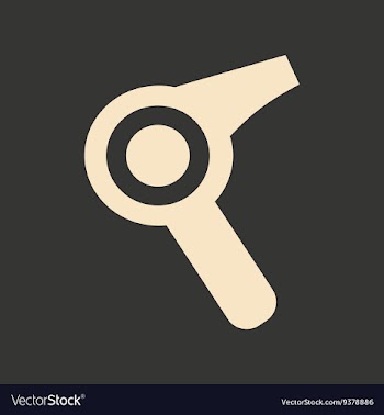 Flat in black and white mobile application Hair vector image