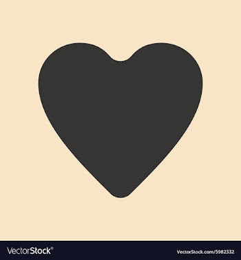 Flat in black and white mobile application heart vector image